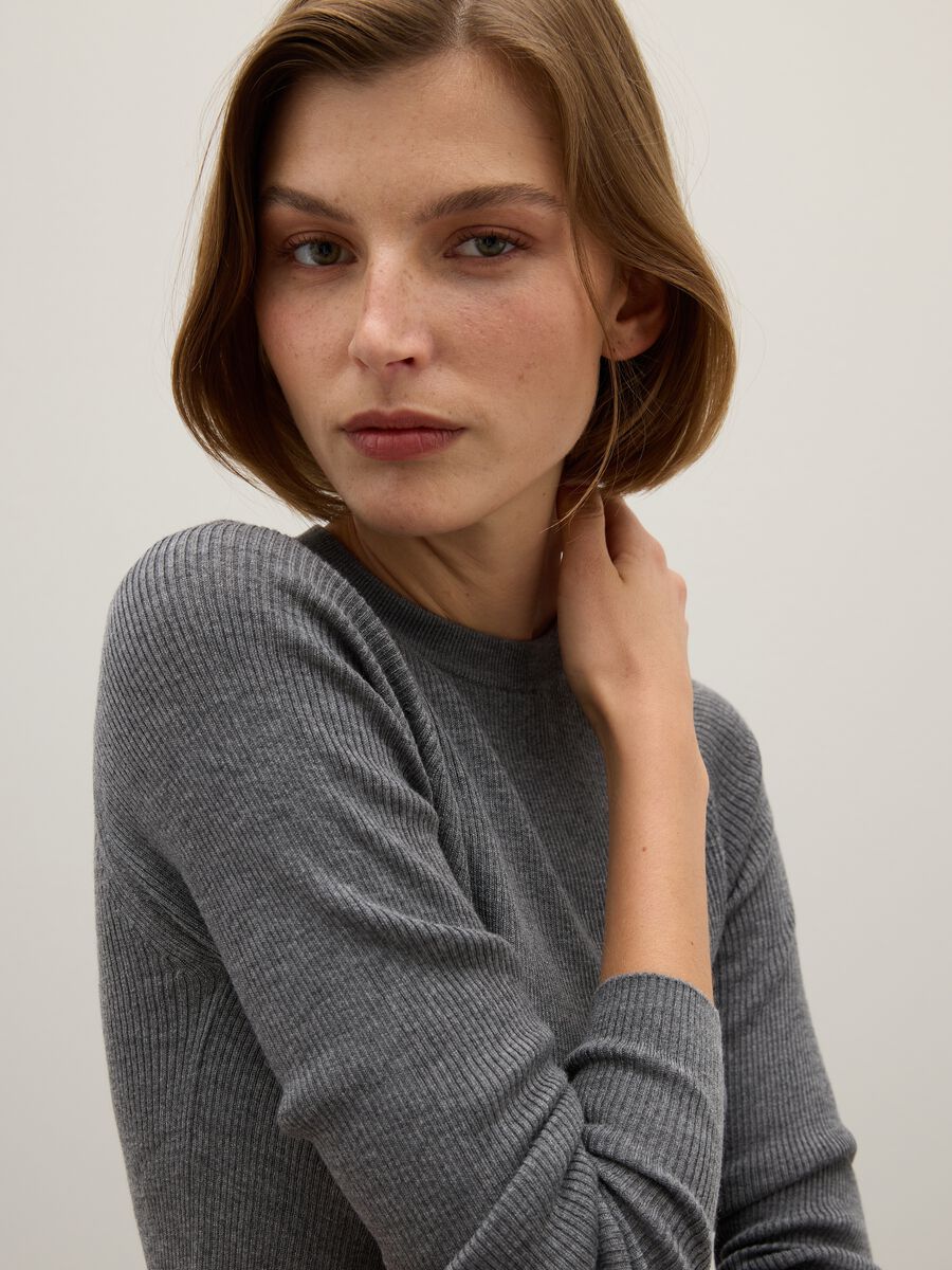 Grey Fitted Jumper_3