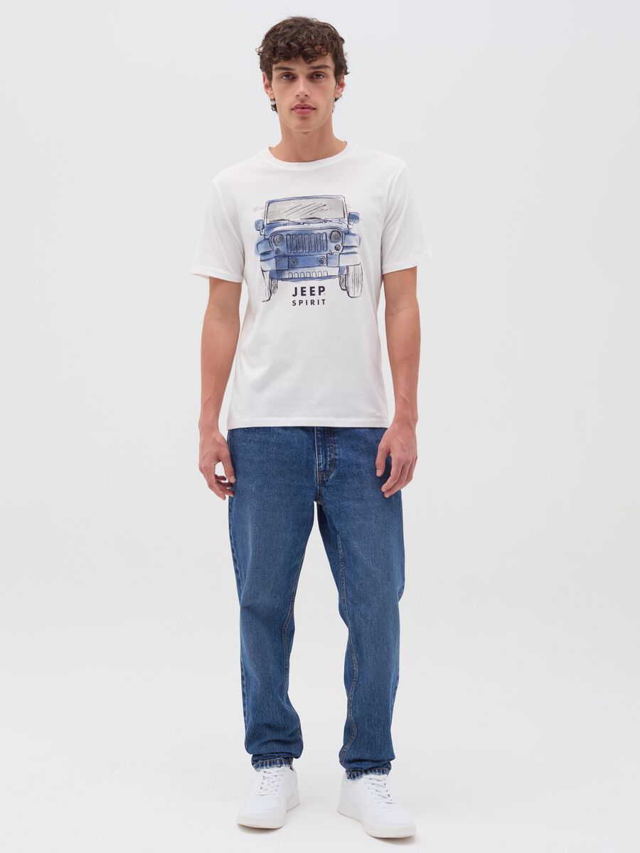 Cotton T-shirt with Jeep Spirit print_1