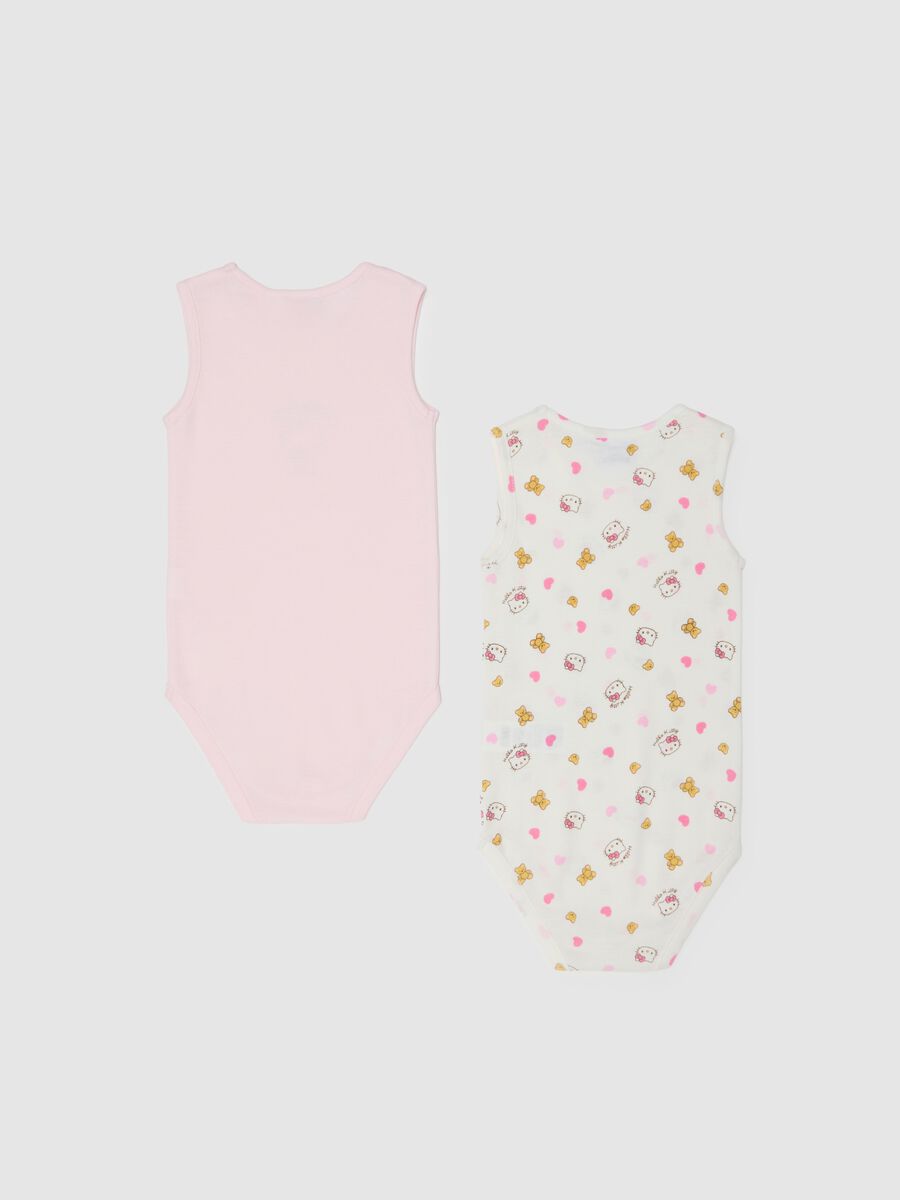 Bipack body in puro cotone multicolor da neonata con stampe Hello Kitty_1
