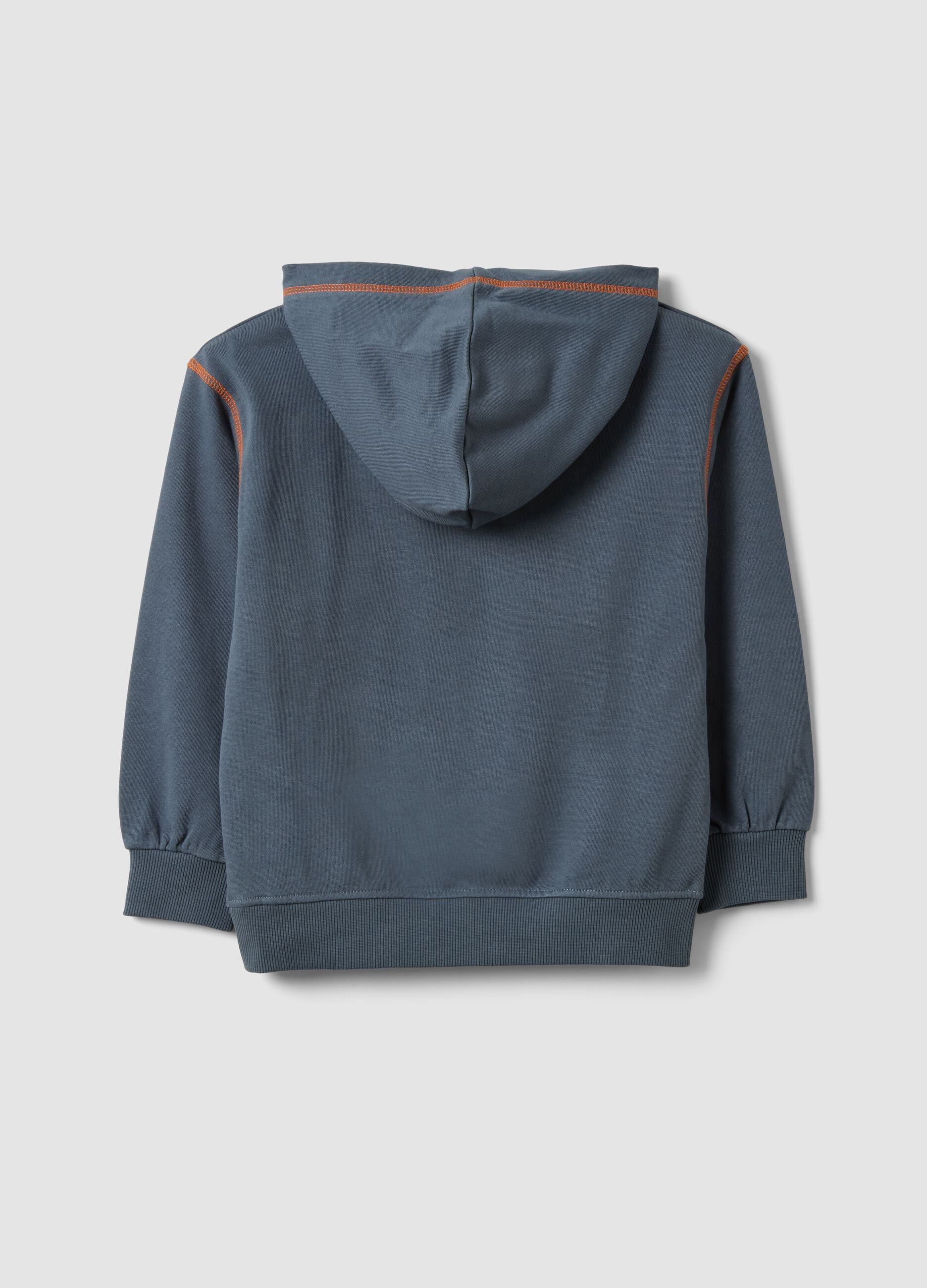 Grauer Hoodie aus reiner Baumwolle