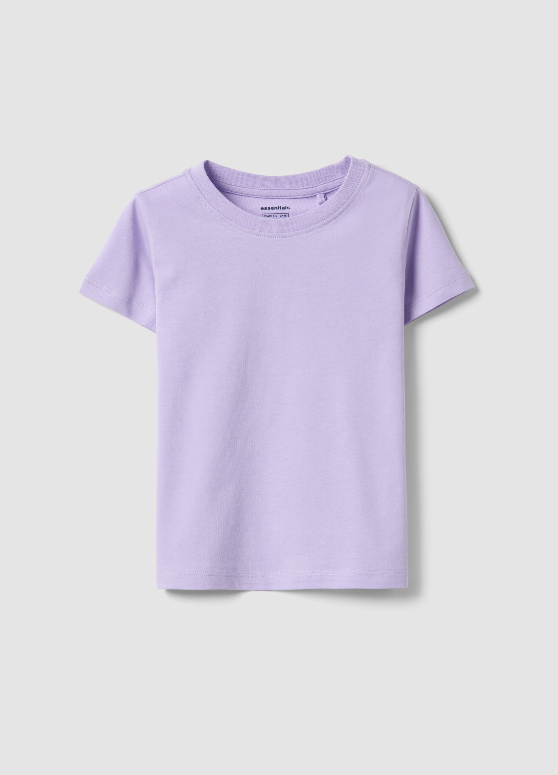 Girls&rsquo; purple pure cotton regular-fit T-shirt