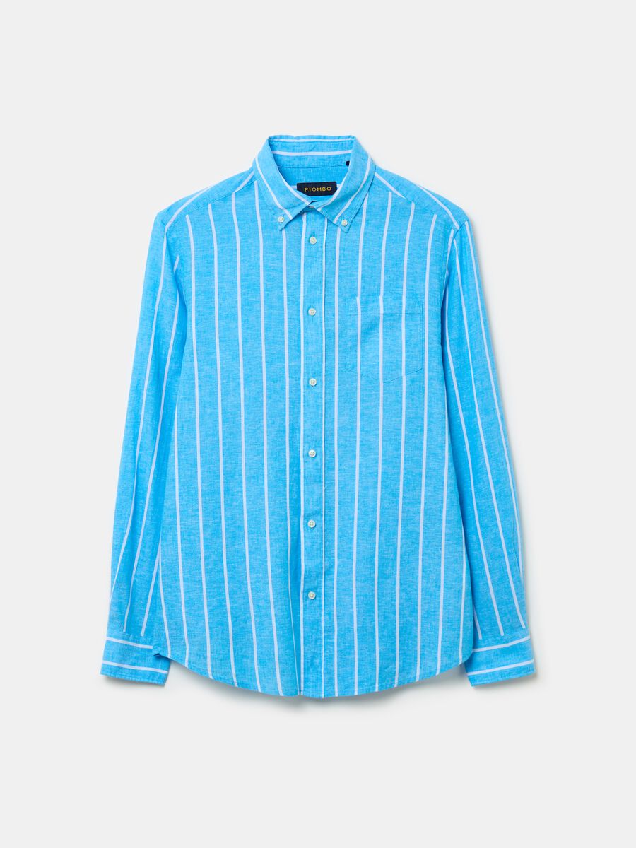 Regular-fit shirt with striped pattern_3