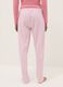Regular fit pink striped pure cotton pyjama trousers_2