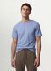 Blaues T-Shirt aus reiner Bio-Baumwoll-Jerseyware in Regular Fit_0