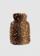 Brown hot water bottle with animal-print effect_1
