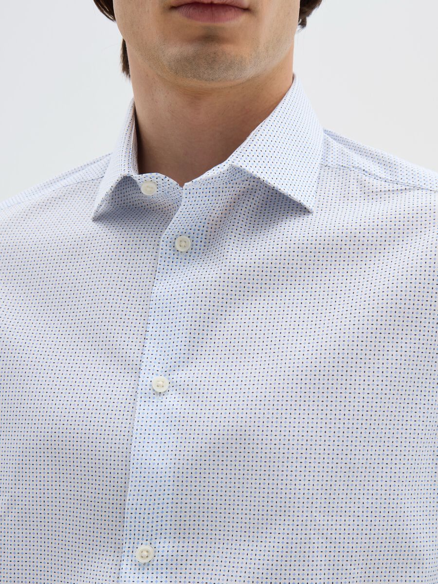 Regular fit multicolour stretch cotton shirt_1