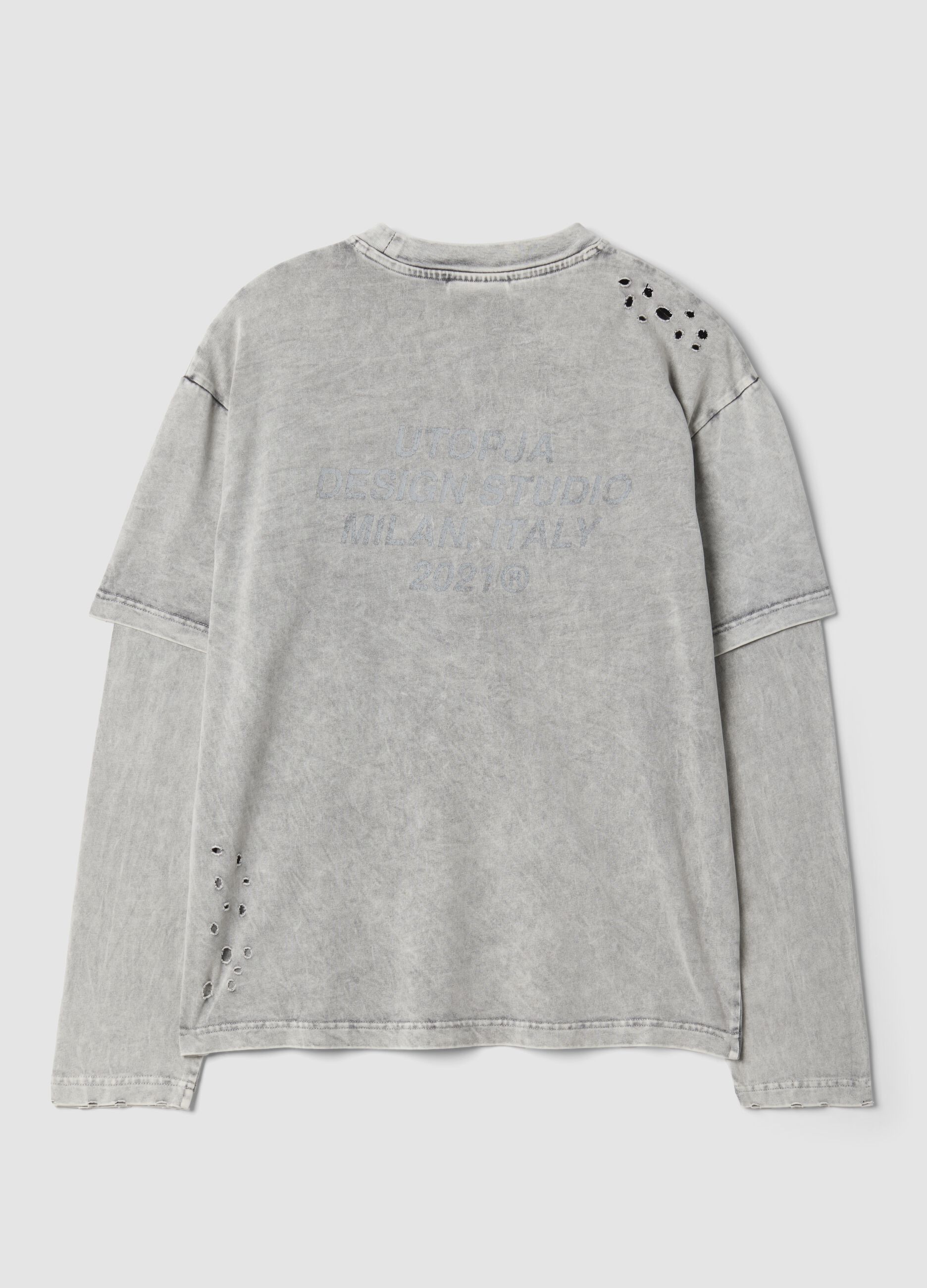 Double Longsleeve Washed Moonstone
