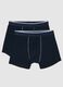 Blue Stretch Cotton Regular Fit Boxers Twin Pack_4