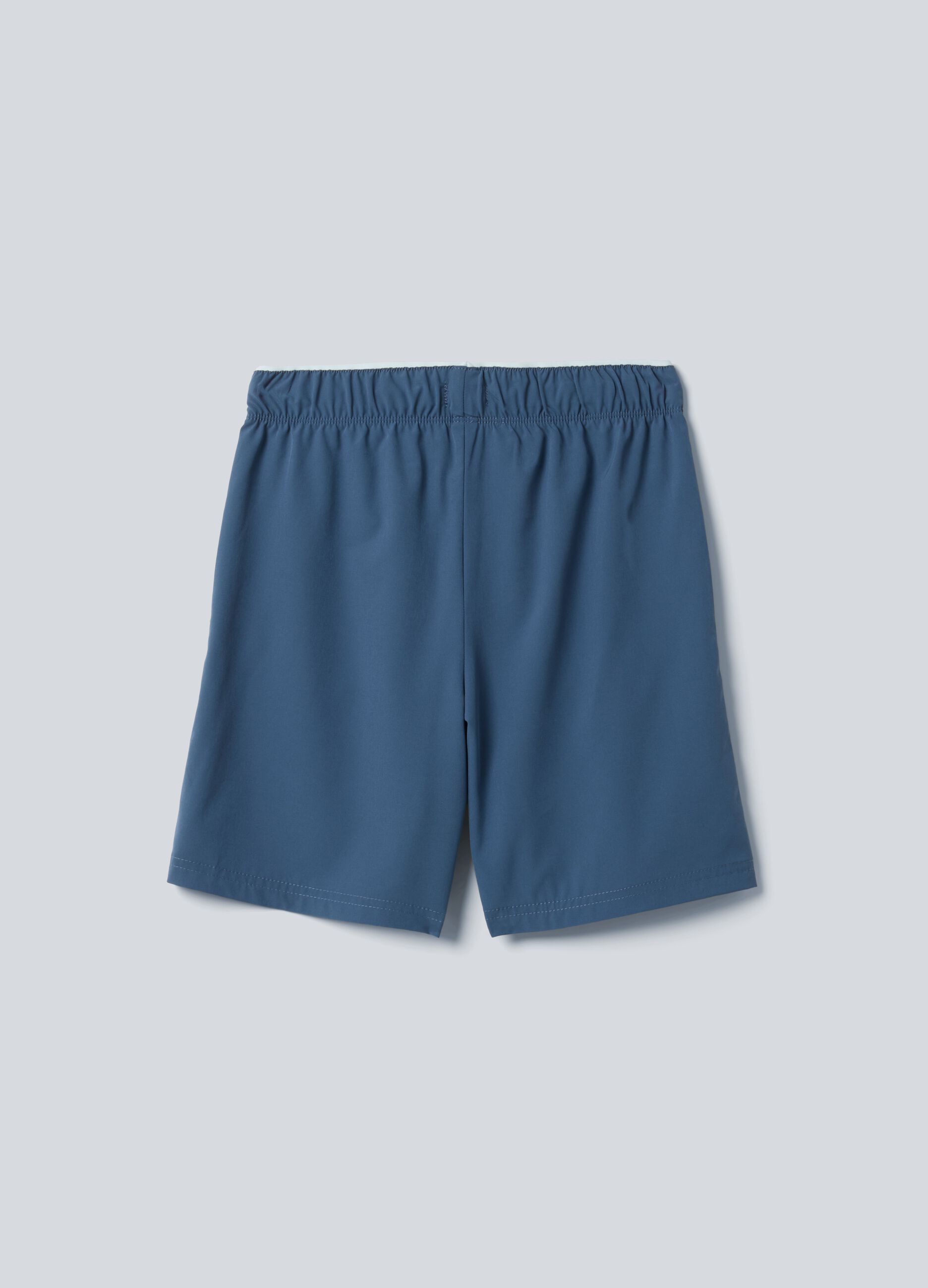 ALTAVIA COURT blue sports shorts in stretchy technical fabric for boys