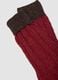 Kurze rote Socken aus elastischer Wolle und Seide_1