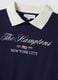 Blue cotton-blend sweatshirt with crew neck and contrast collar_5