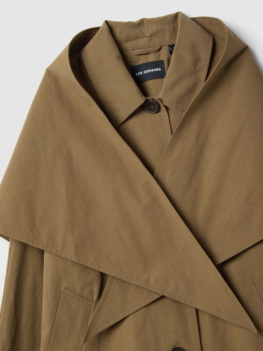 Brown pure cotton raincoat_6