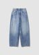 Light Blue Balloon-Fit Jeans in Pure Cotton_0