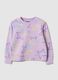 Sweatshirt de menina em algod&atilde;o puro roxo com cora&ccedil;&otilde;es, regular fit_0