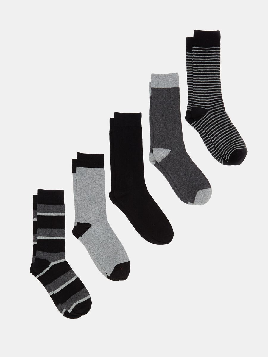 Five-pack striped stretch socks_0