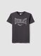 Grey pure cotton T-shirt with front print for boys_3