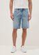 Light blue denim Bermuda shorts in pure cotton, regular fit_1