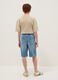 Light blue stretch cotton denim shorts_1