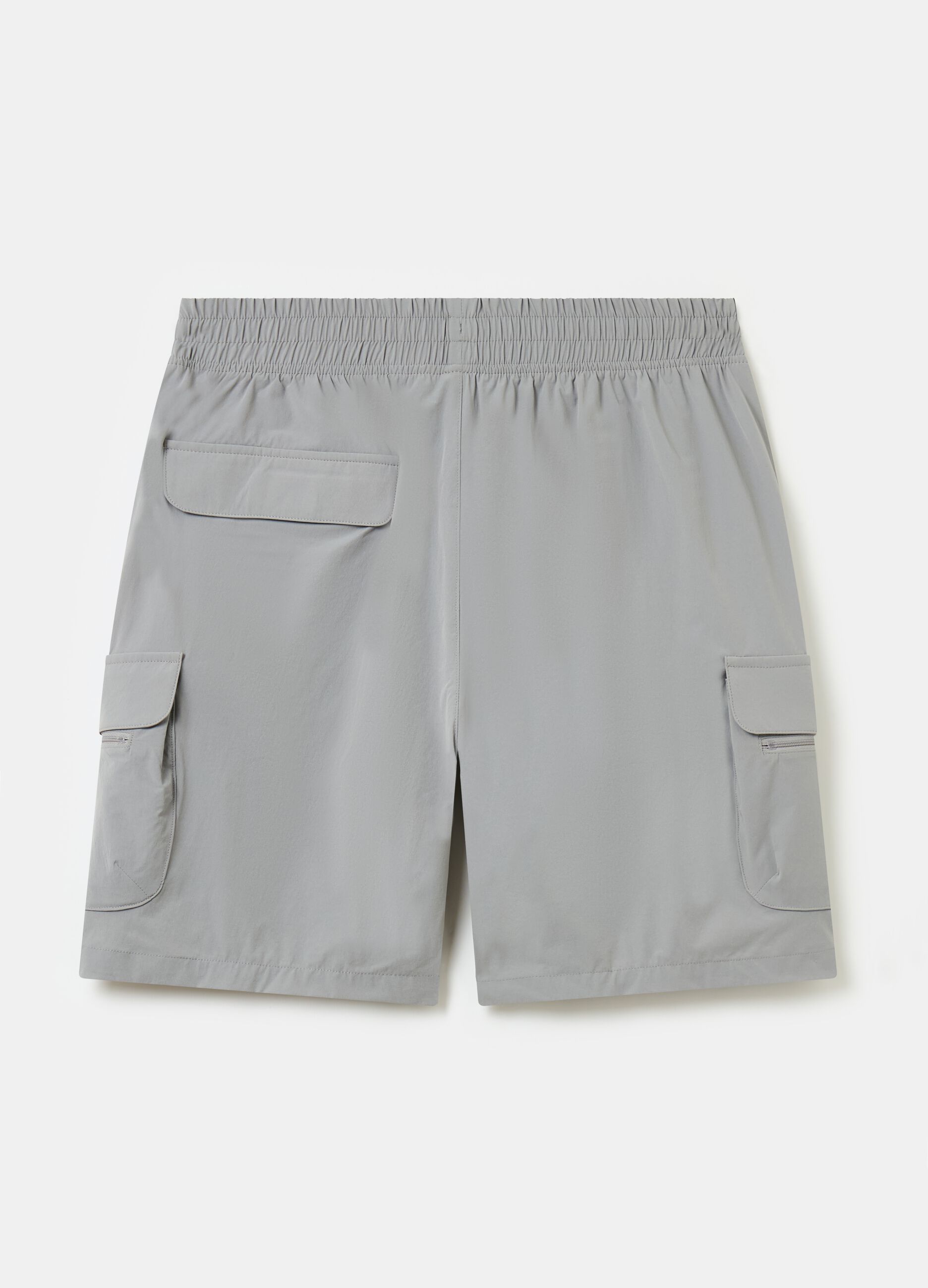 Technical Cargo Shorts Light Grey