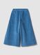 Light blue wide-leg stretch cotton trousers_1