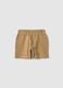 Boys' Regular Fit Beige Pure Cotton Shorts_1