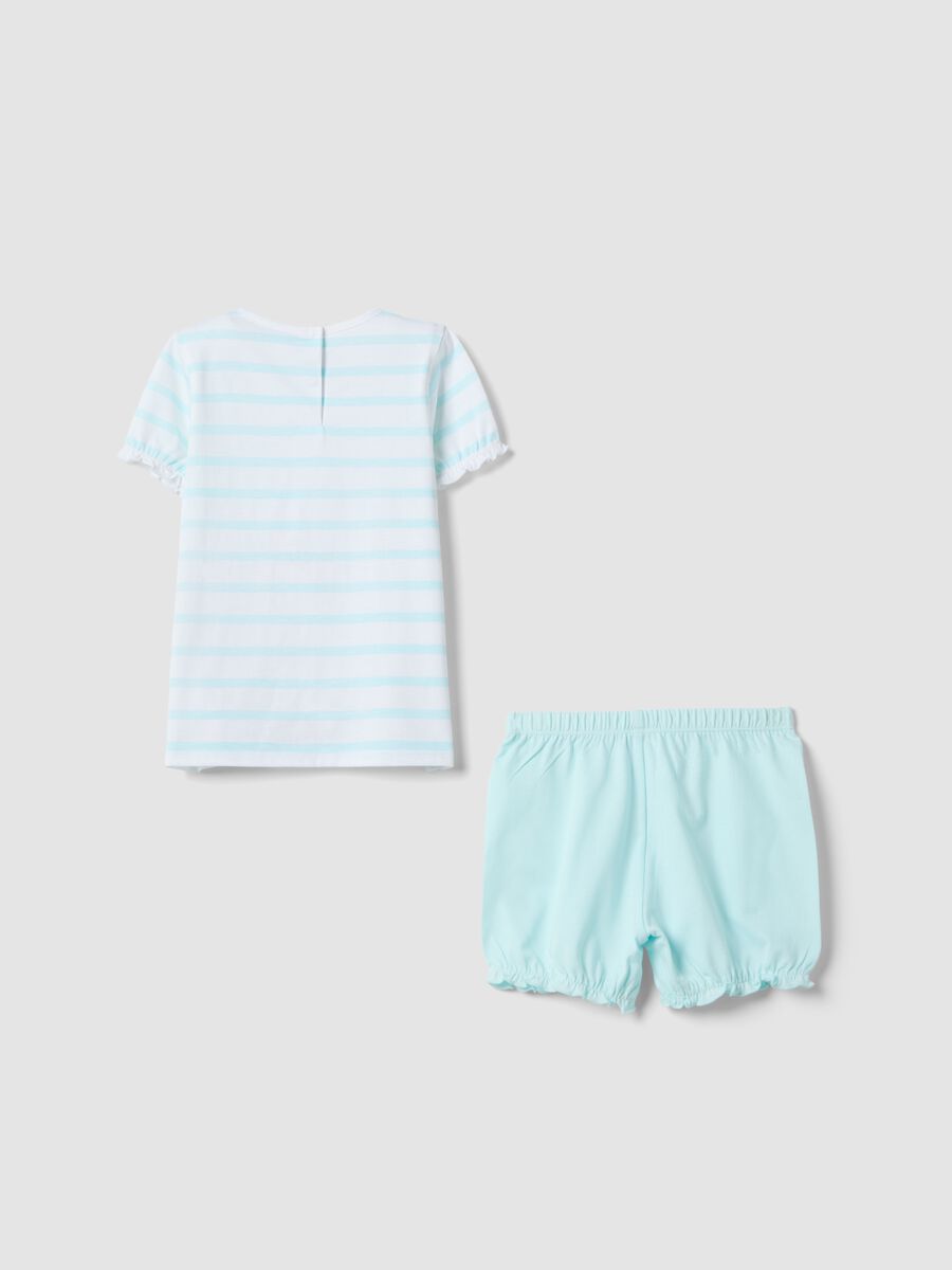 Multicoloured pure cotton baby girl short pyjamas with The Aristocats_1