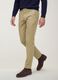 Beige slim-fit stretch cotton twill chino trousers_3