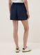Blue pure viscose shorts with elasticated waist_2
