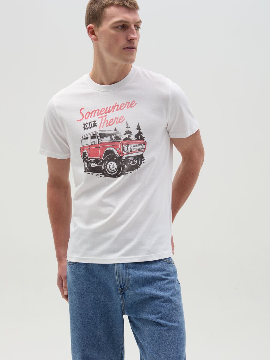 T-shirt with off-road vehicle print_0