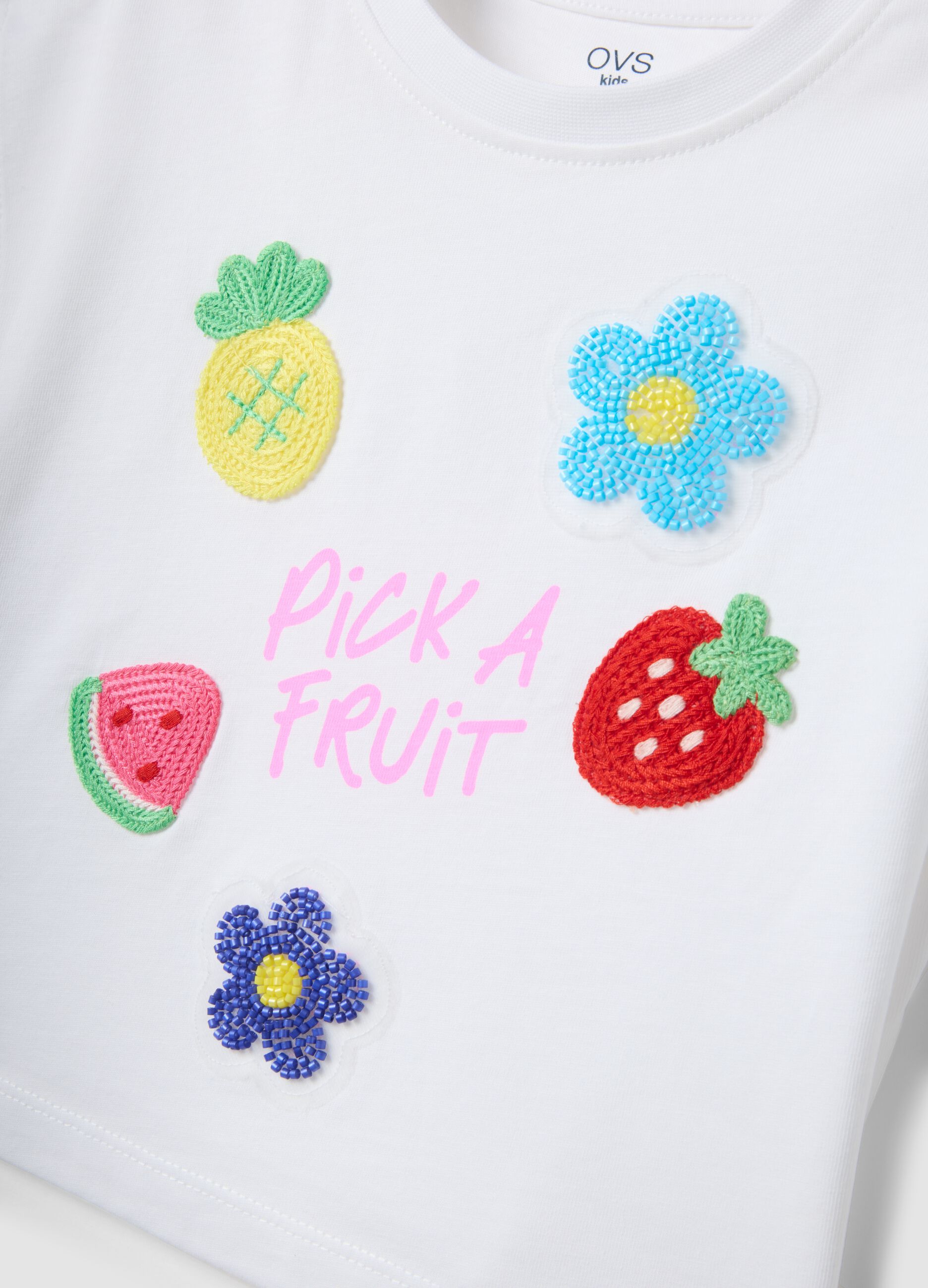 White short-sleeved pure cotton T-shirt