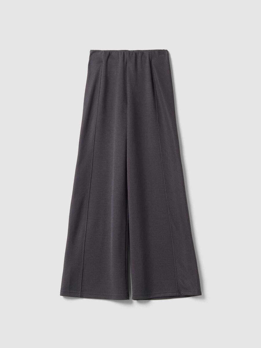 Grey wide-leg stretch modal trousers ALTAVIA STUDIO_5