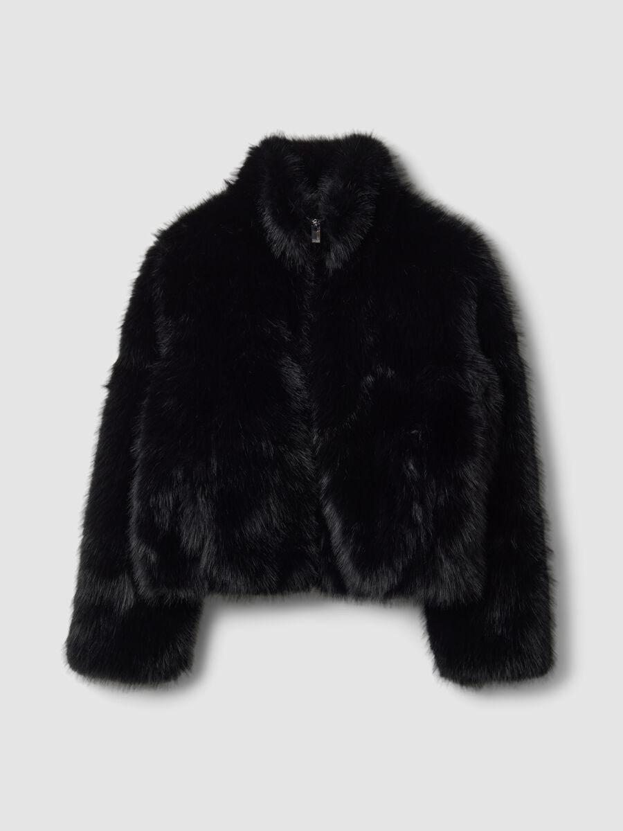 Black Faux Fur Jacket_1