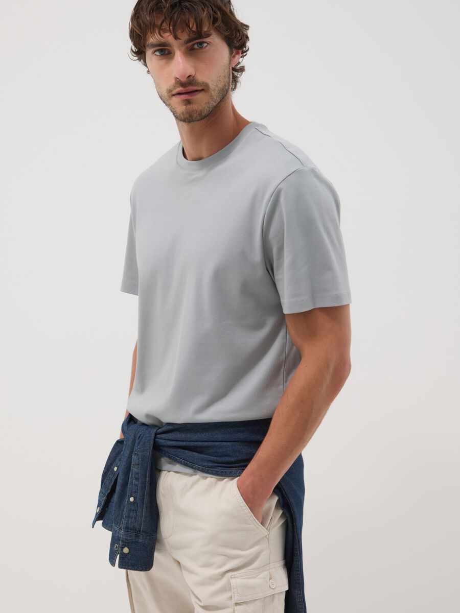 Light Blue Pure Cotton T-shirt_1
