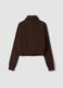 Brown cotton-blend sweatshirt with collar_2