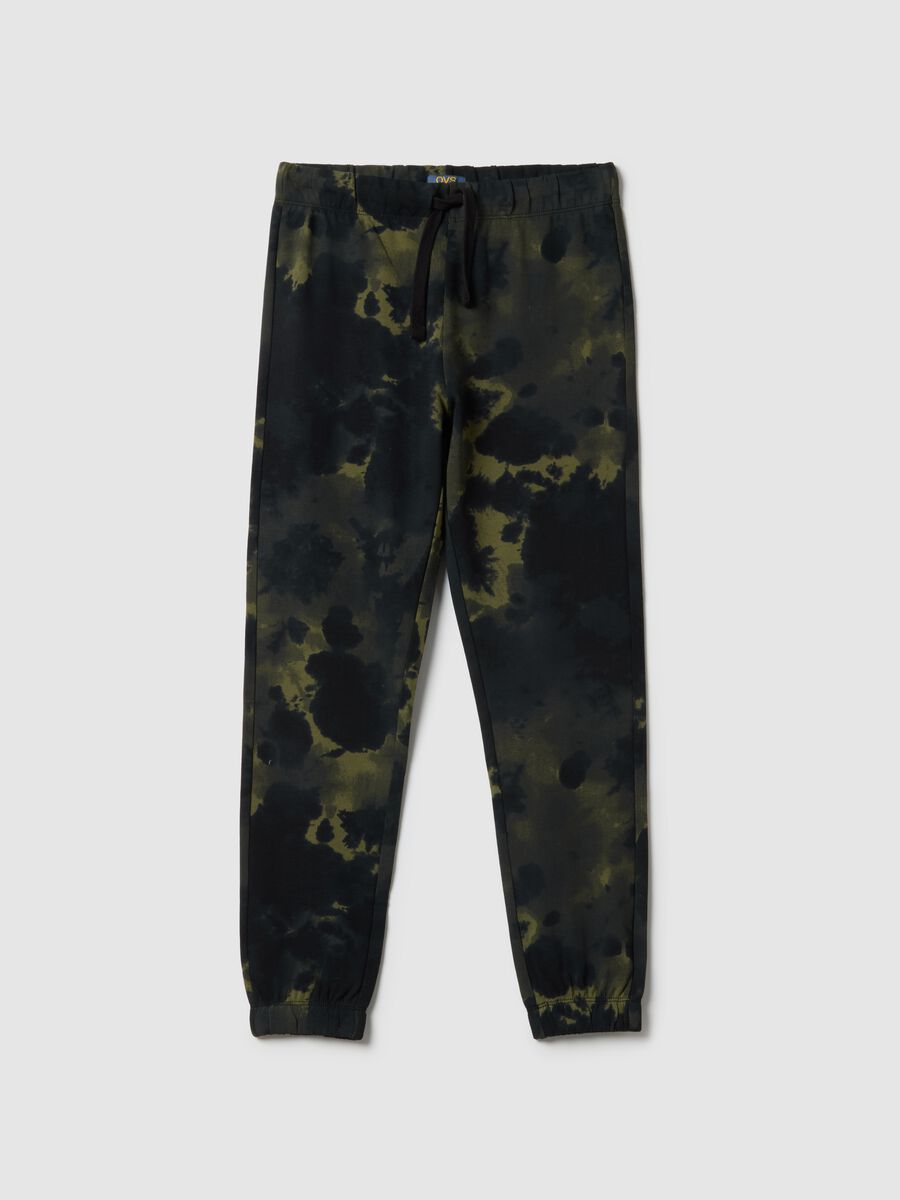 Boys' multicolour pure cotton TieDye regular fit trousers_3