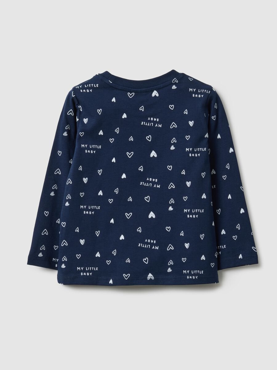 Girls' Long Sleeve Blue T-shirt in Pure Cotton Regular Fit_1