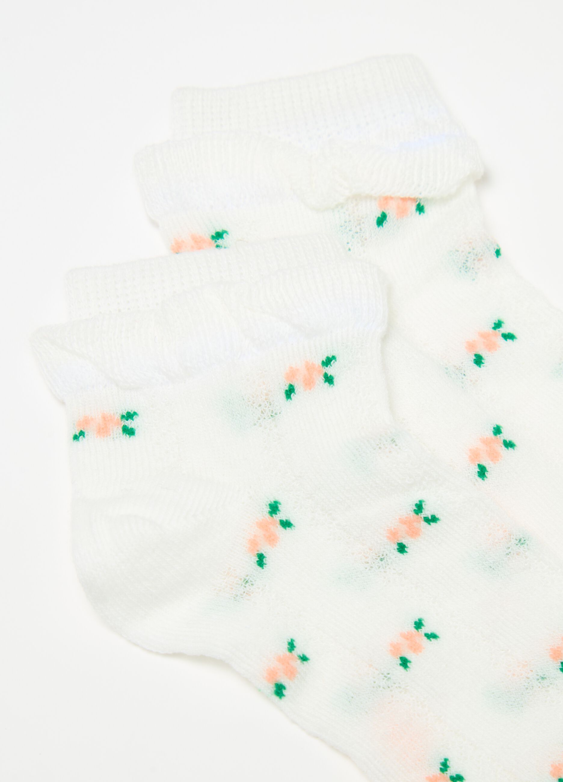 Pack tres calcetines cortos de algodón orgánico con encaje