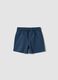 Blue pure cotton regular fit shorts for babies_0