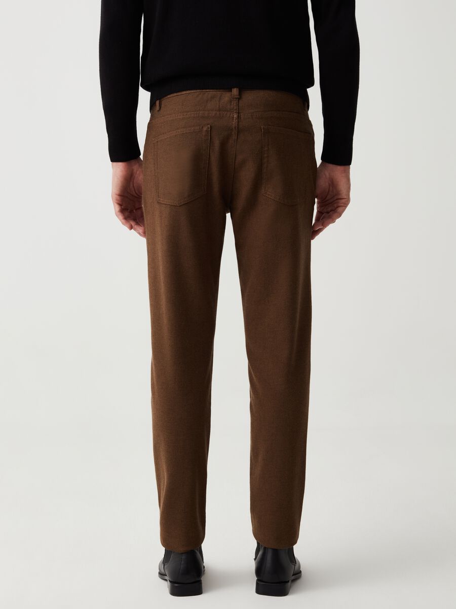 Five-pocket stretch cotton trousers_2