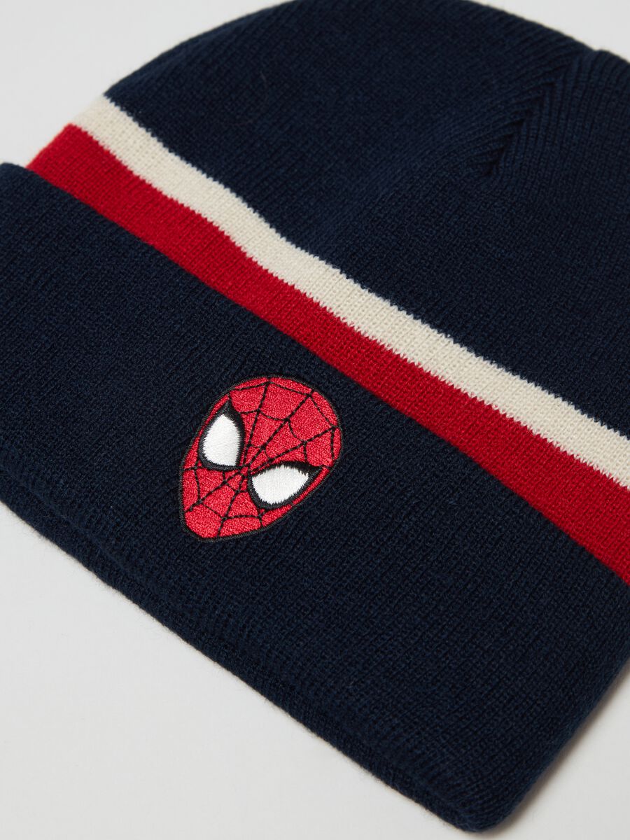 Knitted hat with Spider-Man patch_2