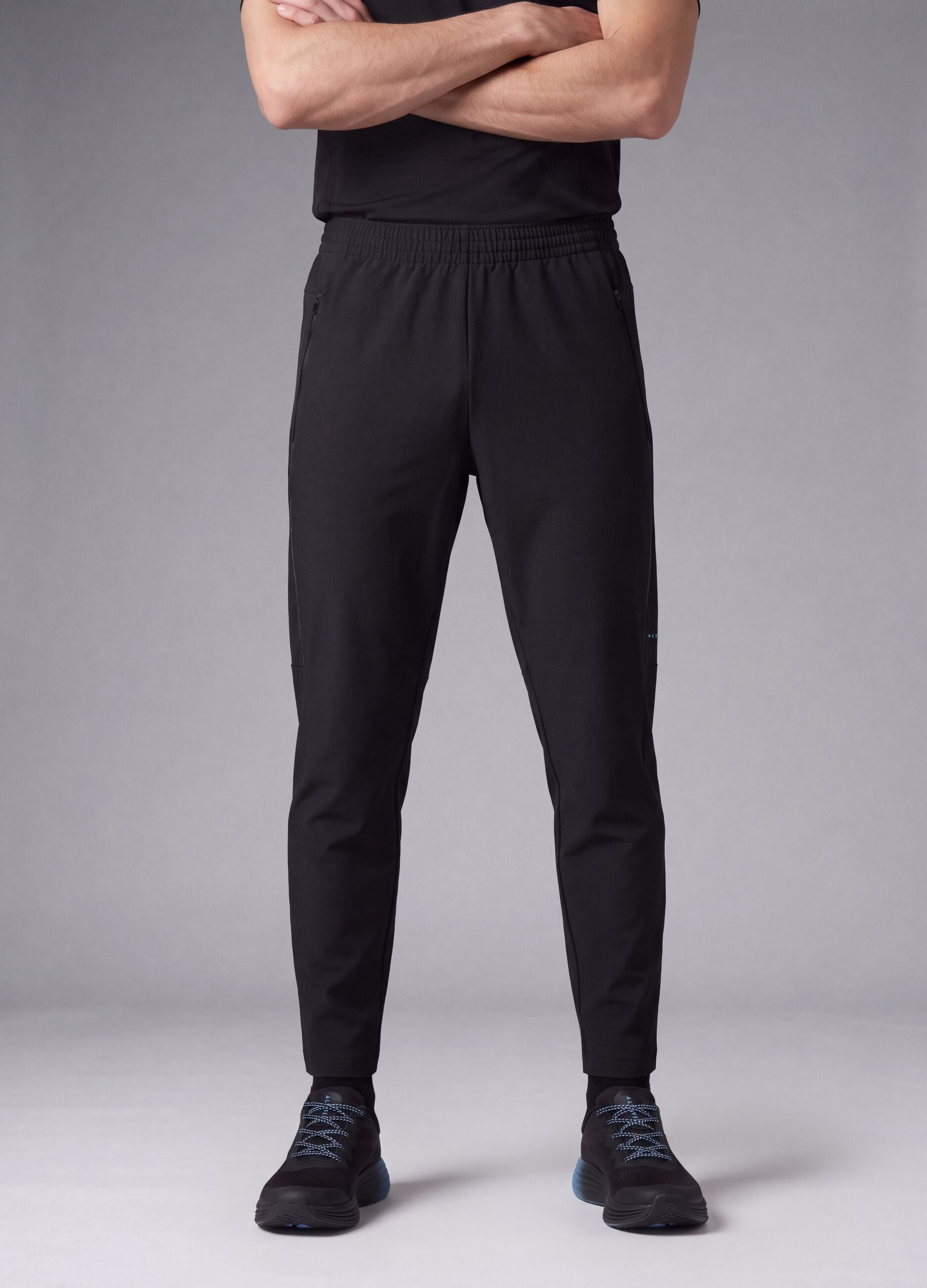 Black Easy Dry ALTAVIA stretch running trousers