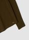 Brown lyocell and stretch wool mock-neck T-shirt, regular fit_1