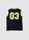 Black sporty V-neck vest_1