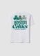 White pure cotton Celtics print T-shirt for boys_4