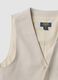 Beige tailored stretch-cotton waistcoat for boys, regular fit_2