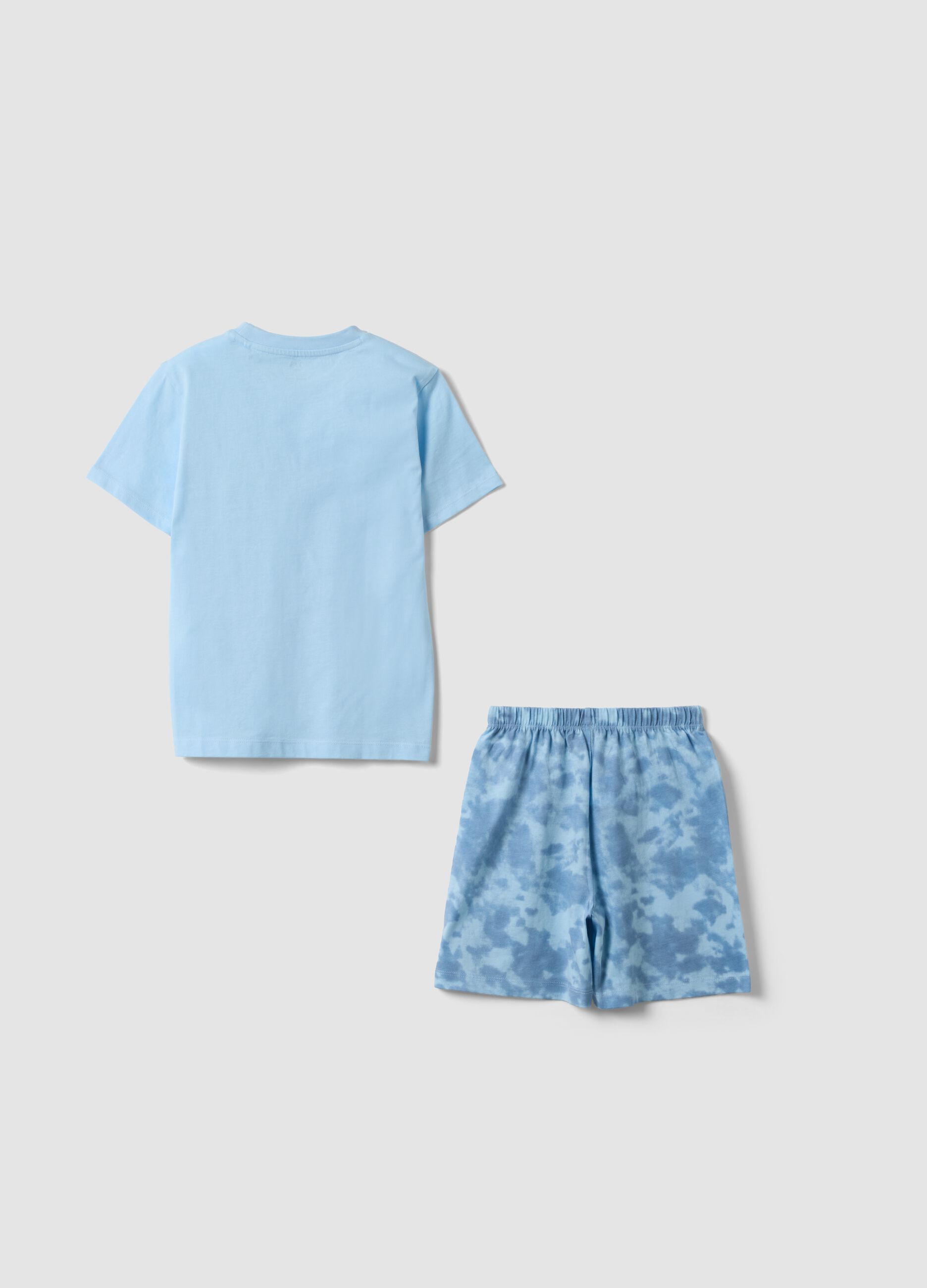 Light blue pure organic cotton kids&rsquo; pyjamas, regular fit