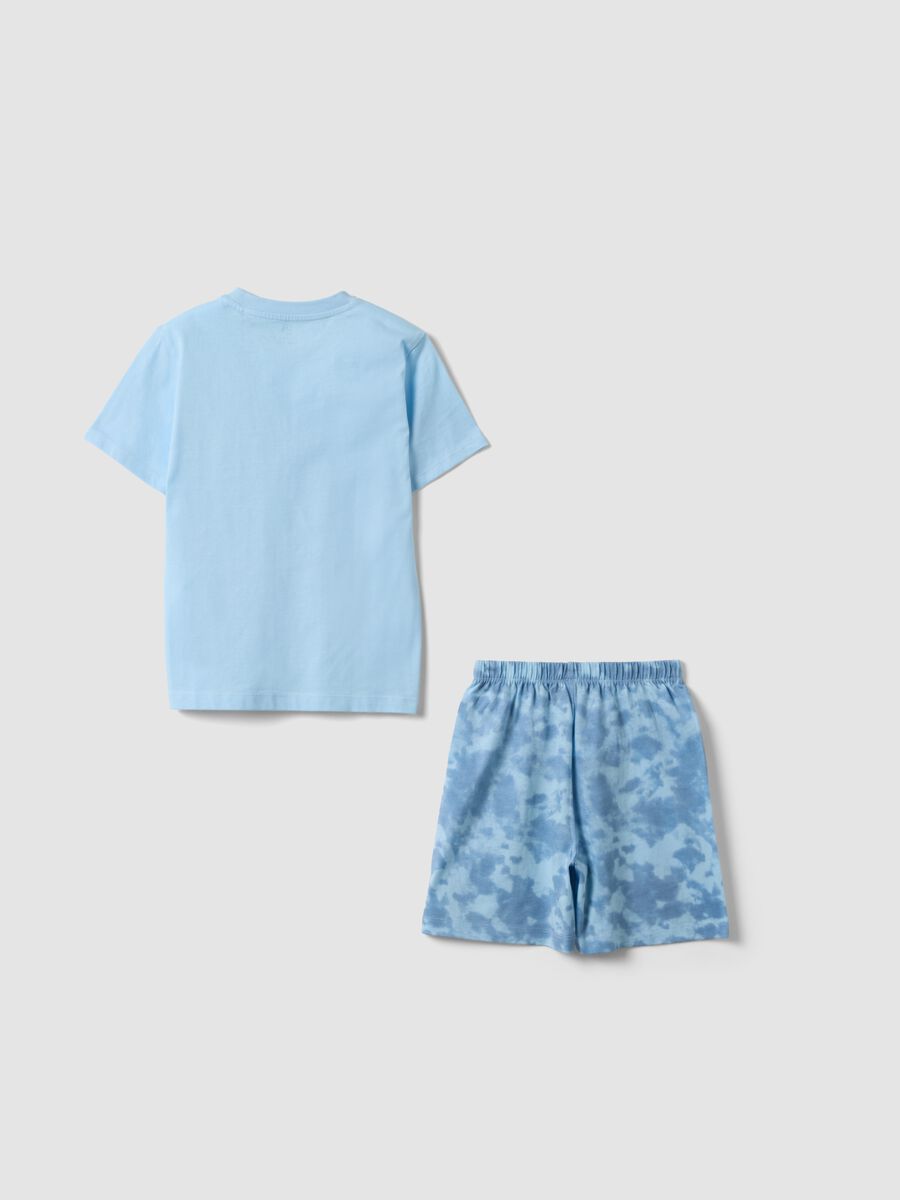 Hellblauer Kinderpyjama aus reiner Bio-Baumwolle, Regular Fit_1