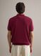 Polo rojo regular fit en mezcla de algod&oacute;n, lino y seda_4