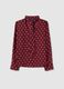 Burgunderrot Polka-Dot-Krepphemd_4