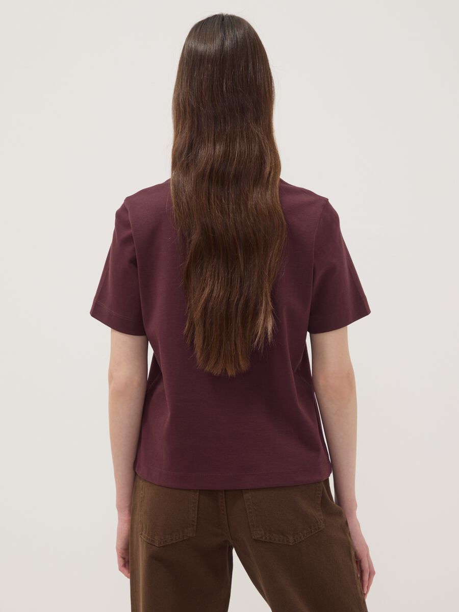Purple pure cotton relaxed-fit T-shirt_3
